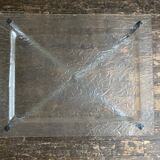 Hollywood chrome and plexiglass space age bedside coffee table 1970