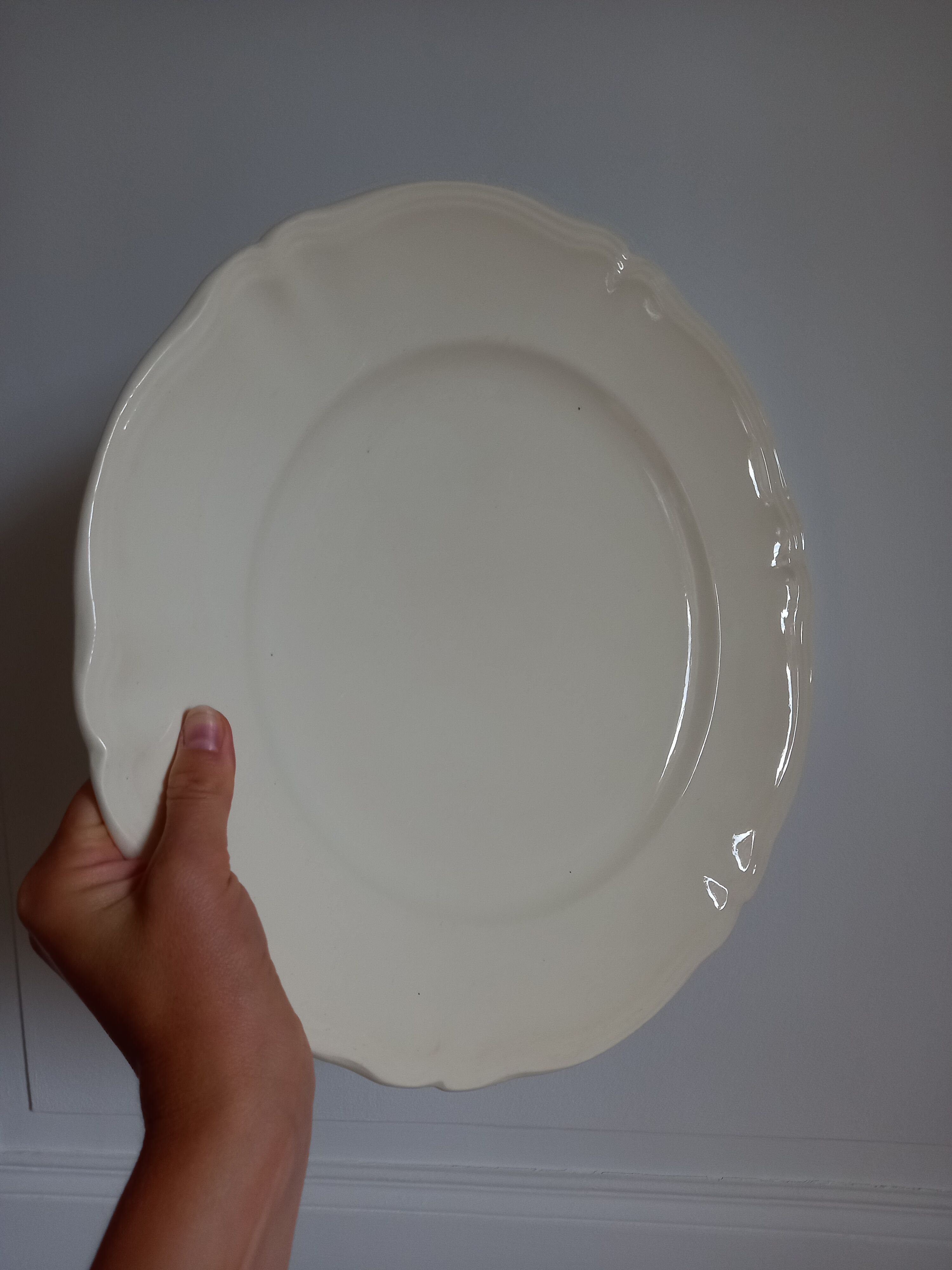 Flat "Ivoire" Sarreguemines (ø 34 cm)