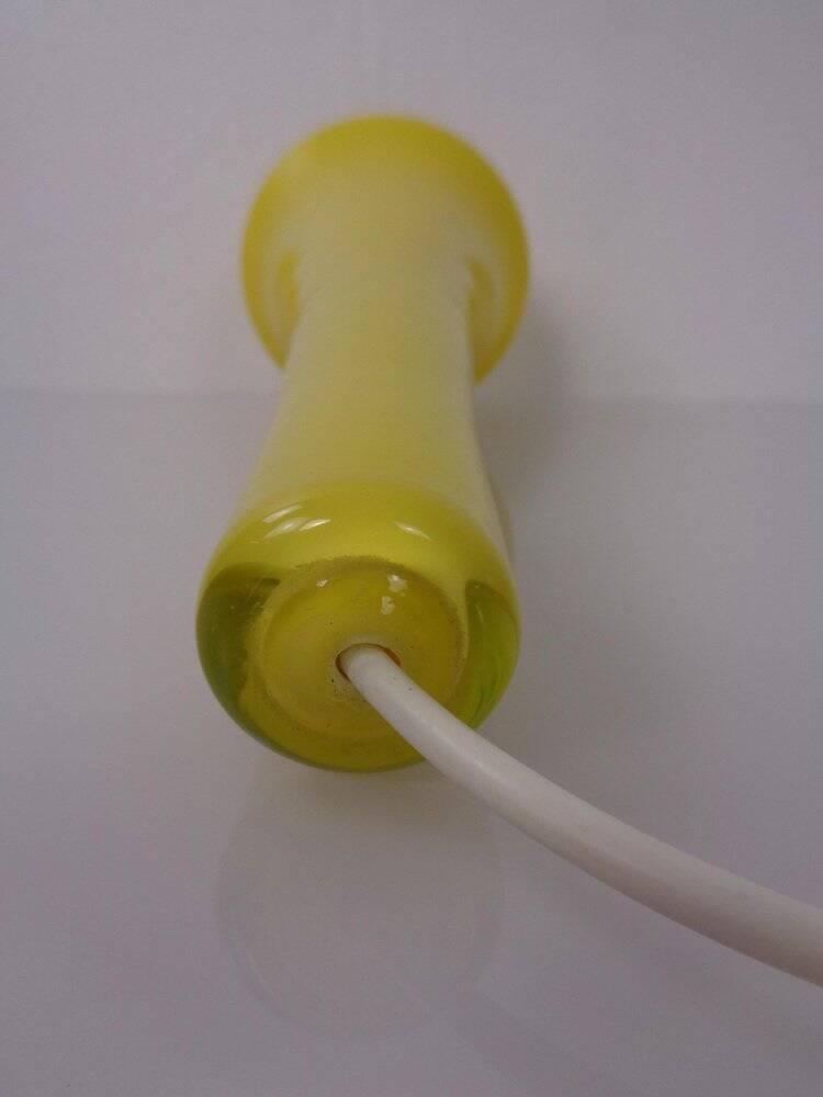 Yellow Teardrop Glass Ceiling Lamp from Holmegaard, Denmark, 1960s