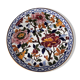 Large circular dish Gien model peonies