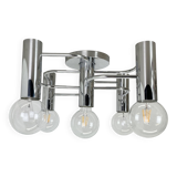 Beautiful 5-light sciolari ceiling light sconces by leola leuchten germany 1970s