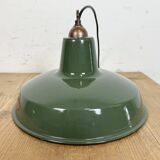 Industrial Green Enamel Factory Pendant Lamp from Multi Electrical Co,1960s
