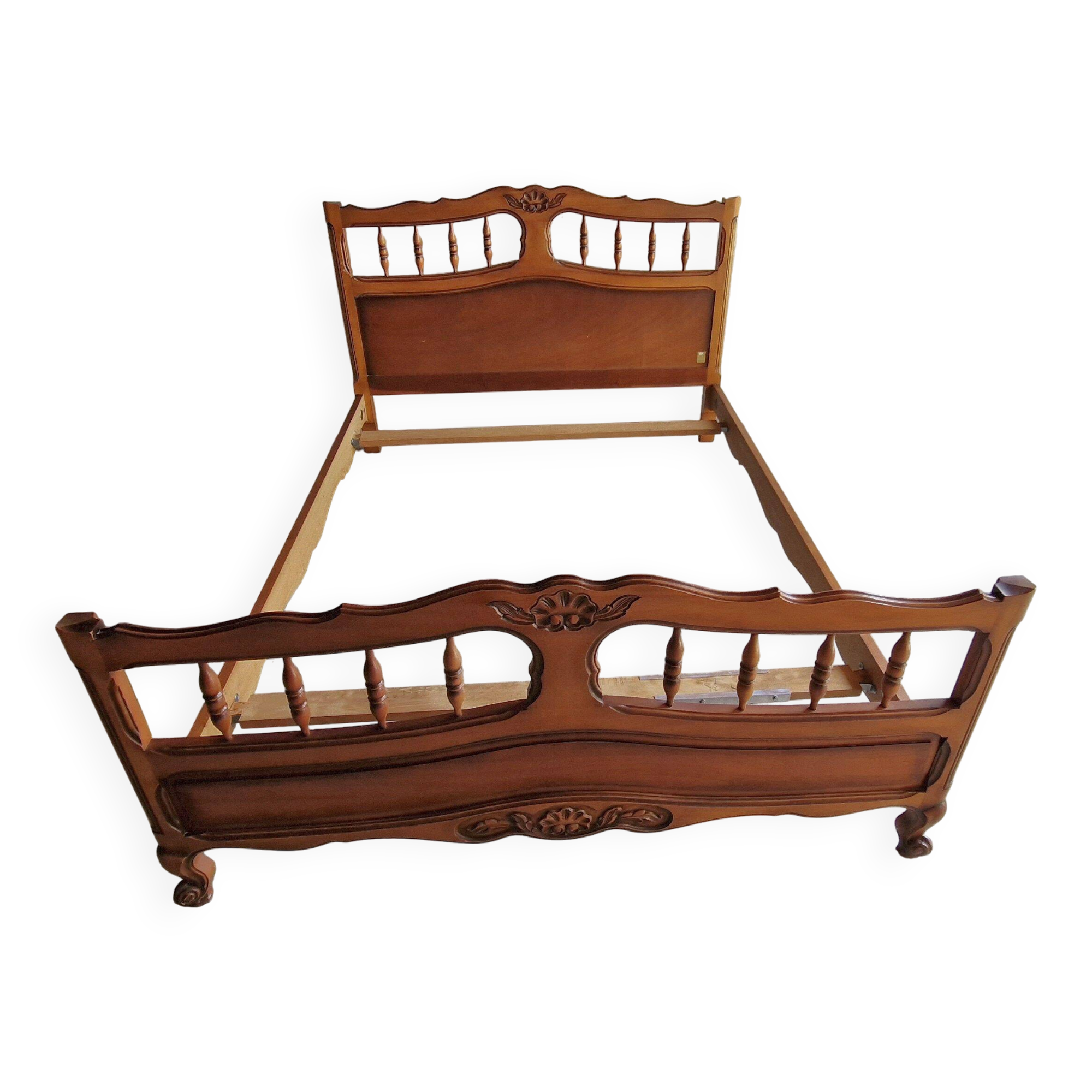 Solid wood style bed 140