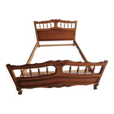 Solid wood style bed 140