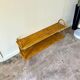 Wall shelf in light wood and rattan 1960s