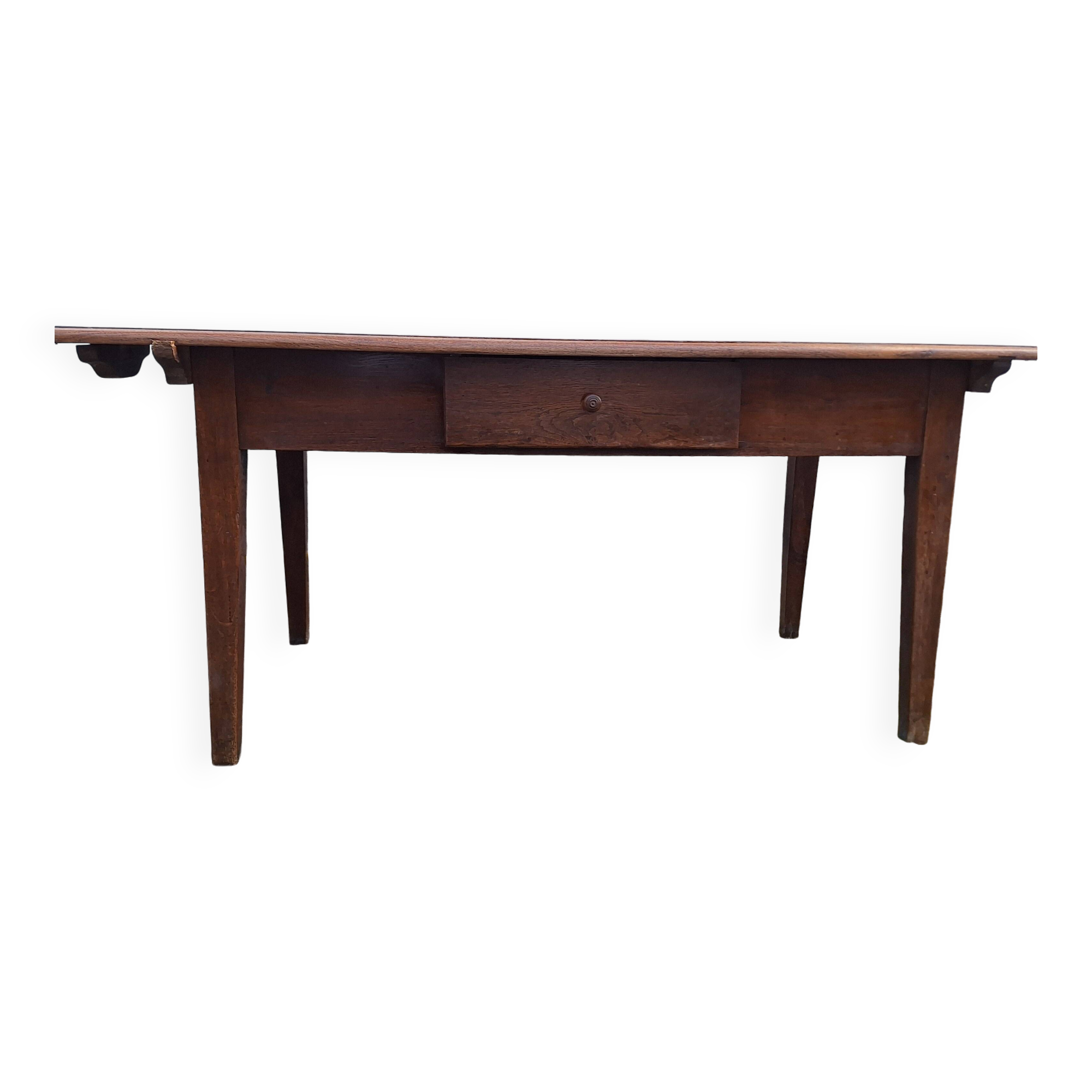 Late 19th century oak farmhouse table