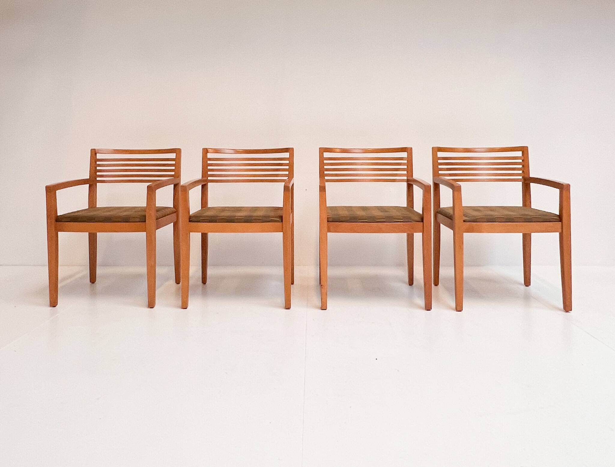 Set of 4 Riccio chairs by Ricchio for Knoll, 1980s