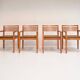 Set of 4 Riccio chairs by Ricchio for Knoll, 1980s