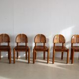 set of 5 dining chairs in style of Rainer Daumiller