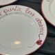 Hand-painted Italian plate "More Pasta, Less Drama"