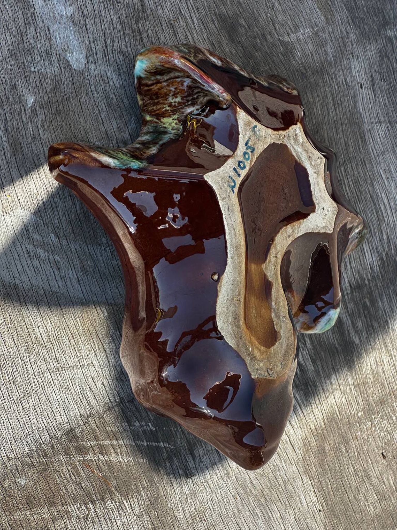 Vintage ceramic seashell trinket tray from Vallauris, 20/17 cm