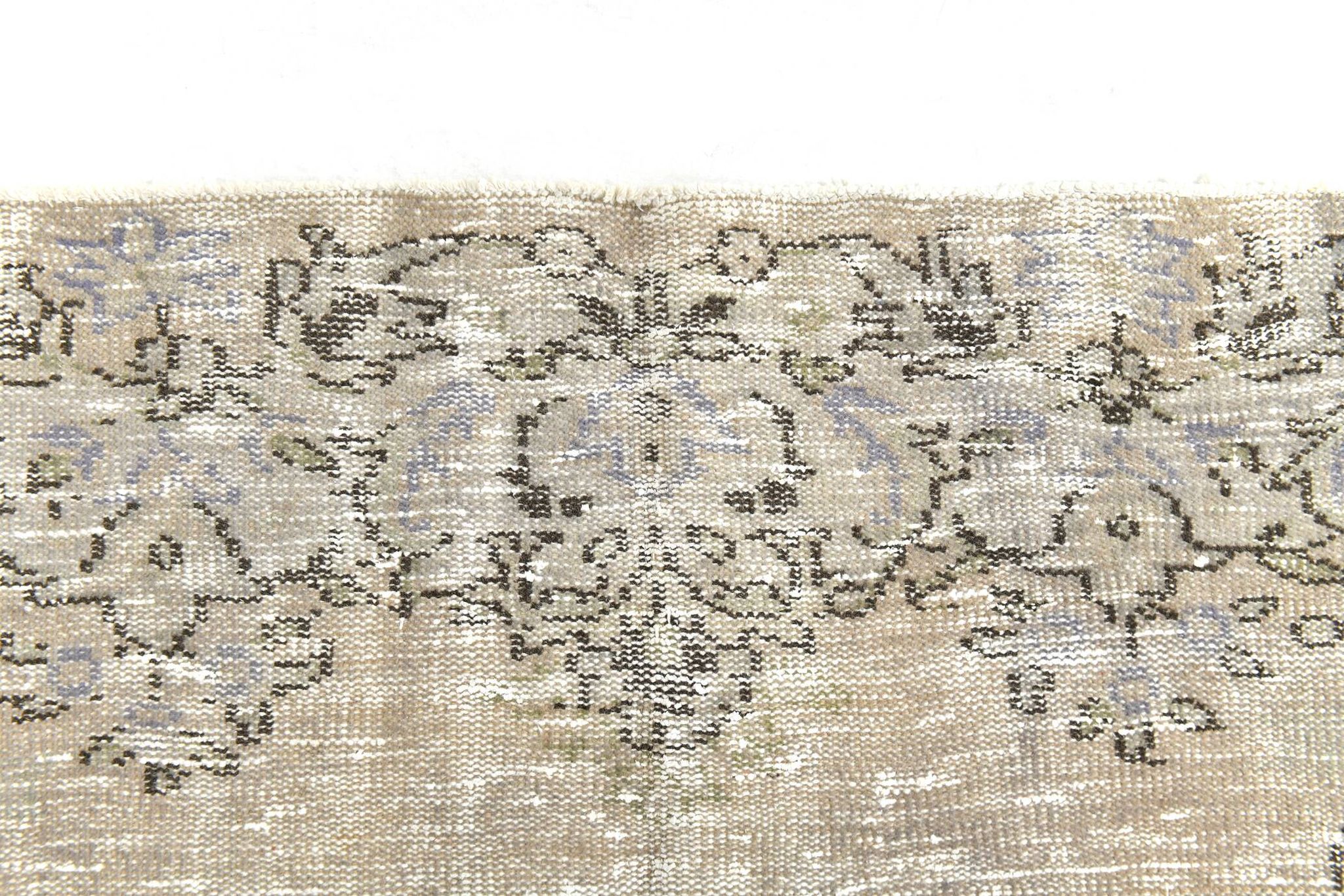 5x9 Rug For Living Room Gray Blue Handmade Wool Antique Turkish Rug, 156x264Cm