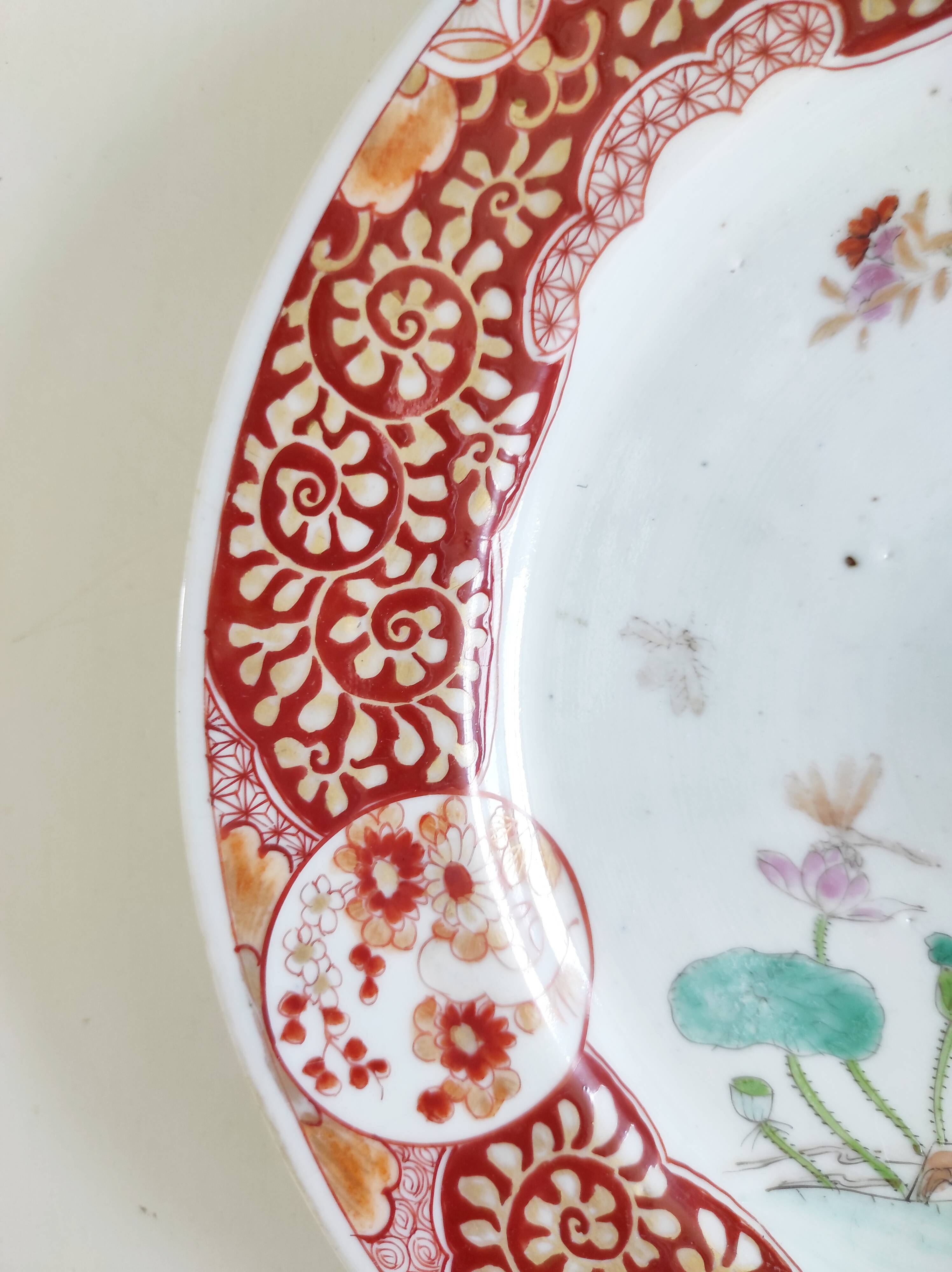 Japanese plate circa 1900 birds and insects