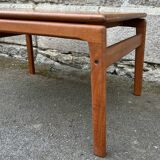 Table basse teck danois Trioh Mobler attribuée à Niels Bach, vintage, années 1960