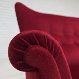 1960s, Swedish 2-seater sofa by Dux Sweden, furniture velour, ash wood.