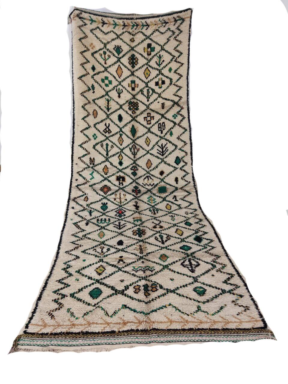 Handmade Moroccan Berber rug 376 X 133 CM