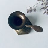 Candle holder with bronze handle