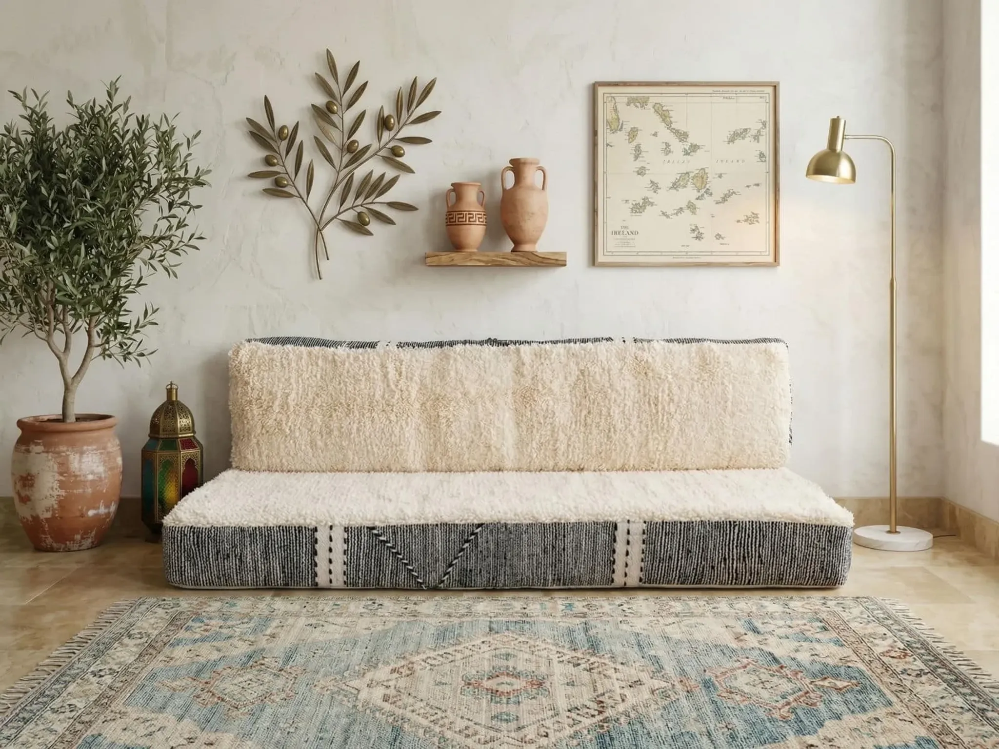 Handmade Moroccan Arabic oriental sofa