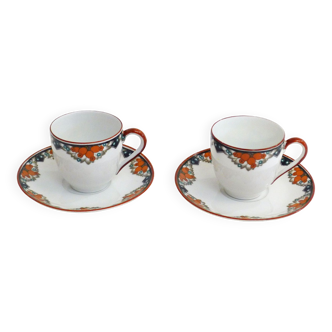 Pair of Art Deco cups Henri Delcourt