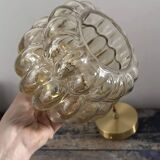 Amber glass pendant light