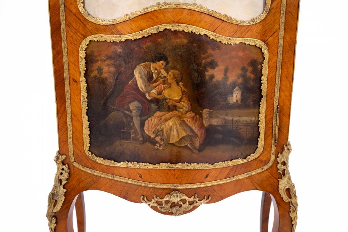 An unusual display cabinet in the Louis XV style, France, circa 1870.