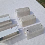 5 perspex wall lights, 1960s-70s