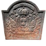 Cast iron fireplace plate