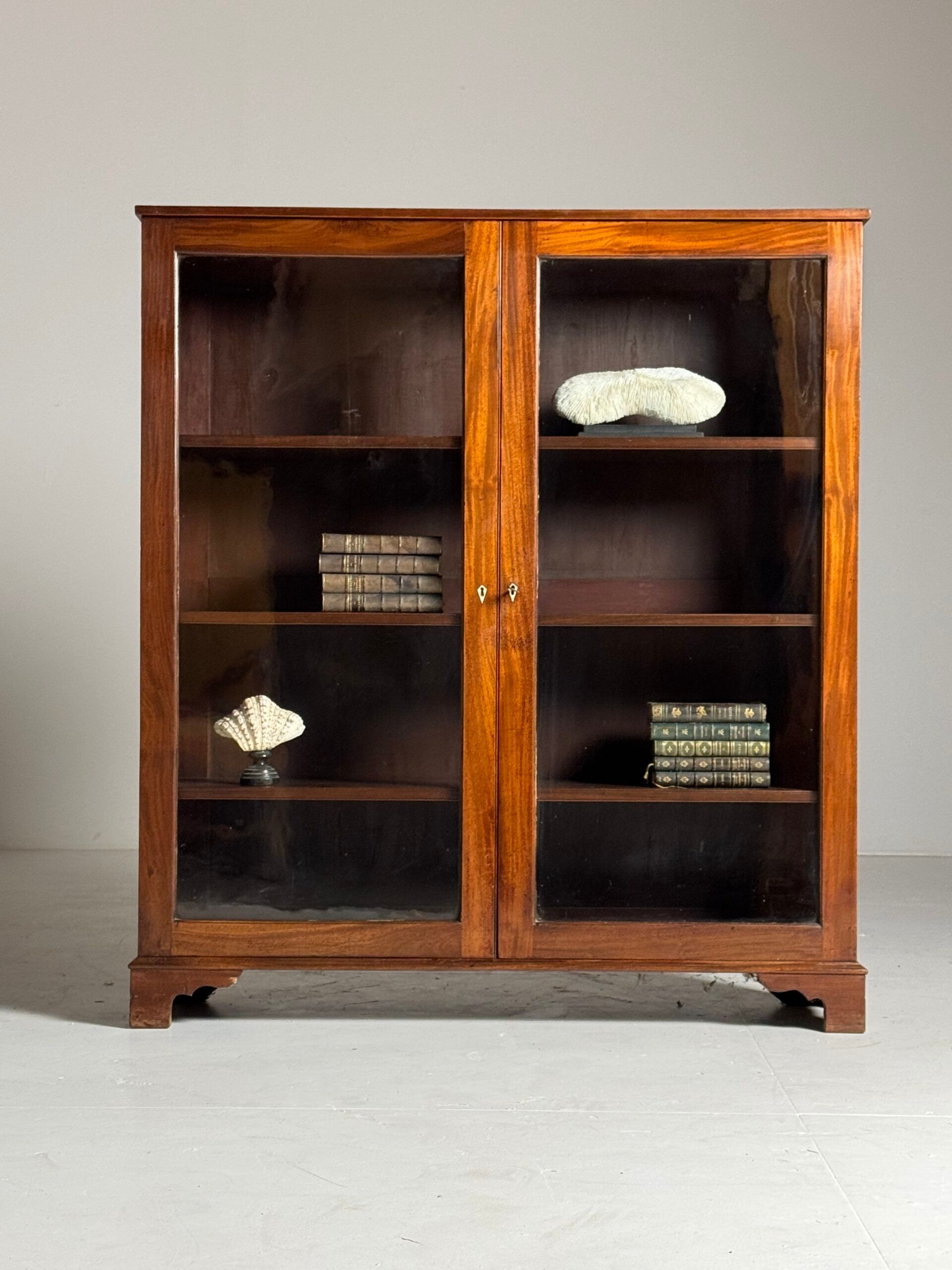 Mahogany display cabinet 19th century antique