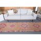 Vintage Turkish Hand-Knotted Wool Cotton Orange Runner Rug 83x355