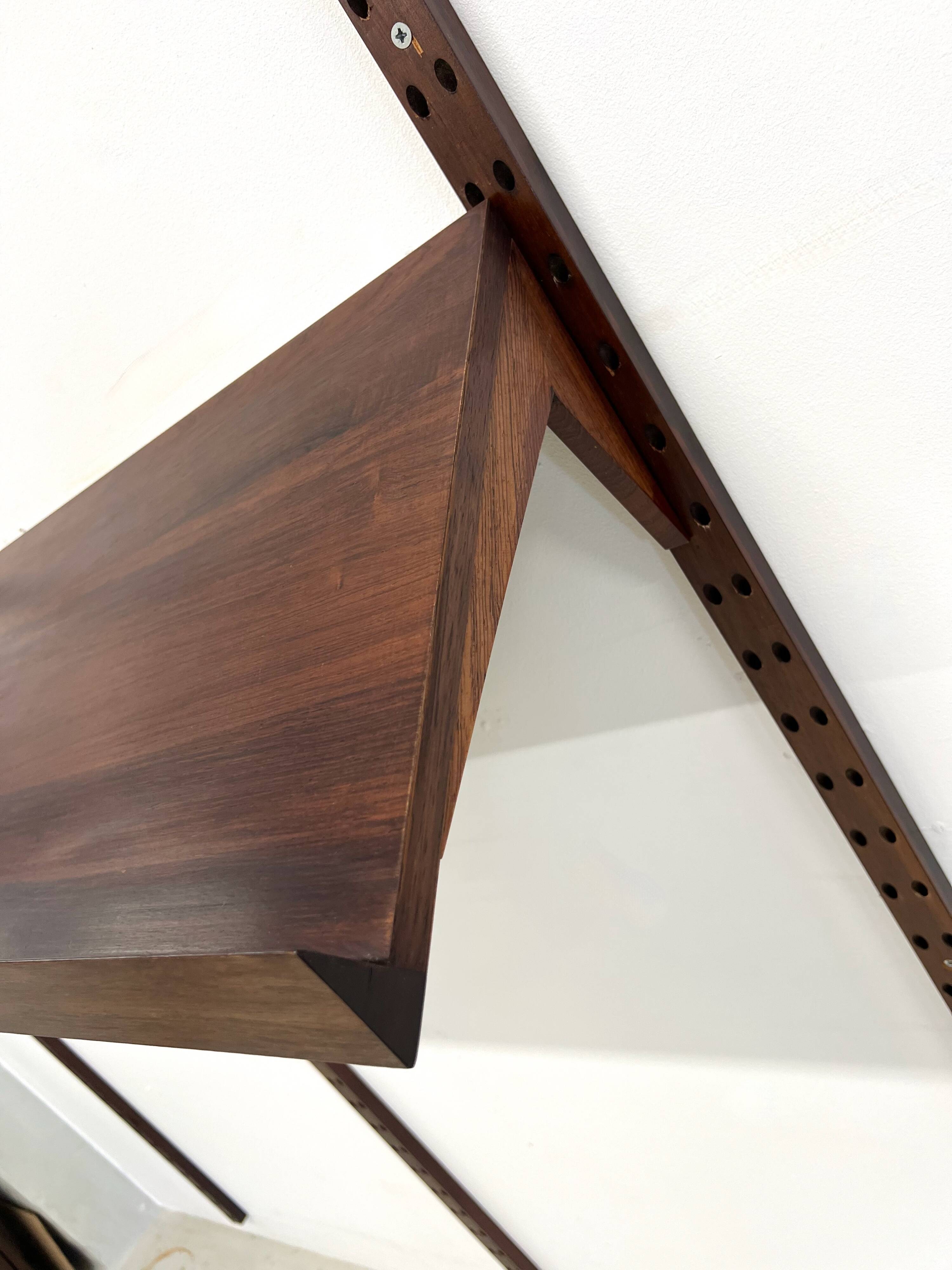 Poul Cadovius Rosewood Magazine Shelf, 1960s