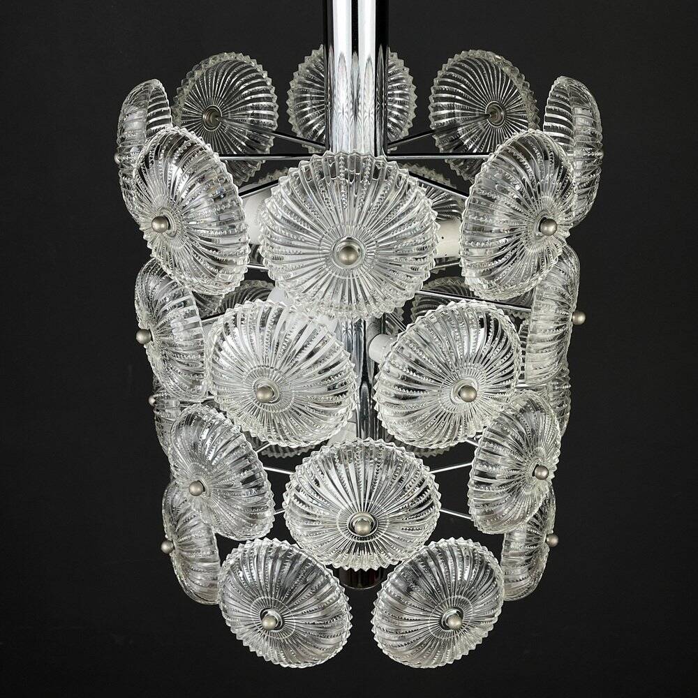 Vintage crystal chandelier Dandelion, Italy, 1960s