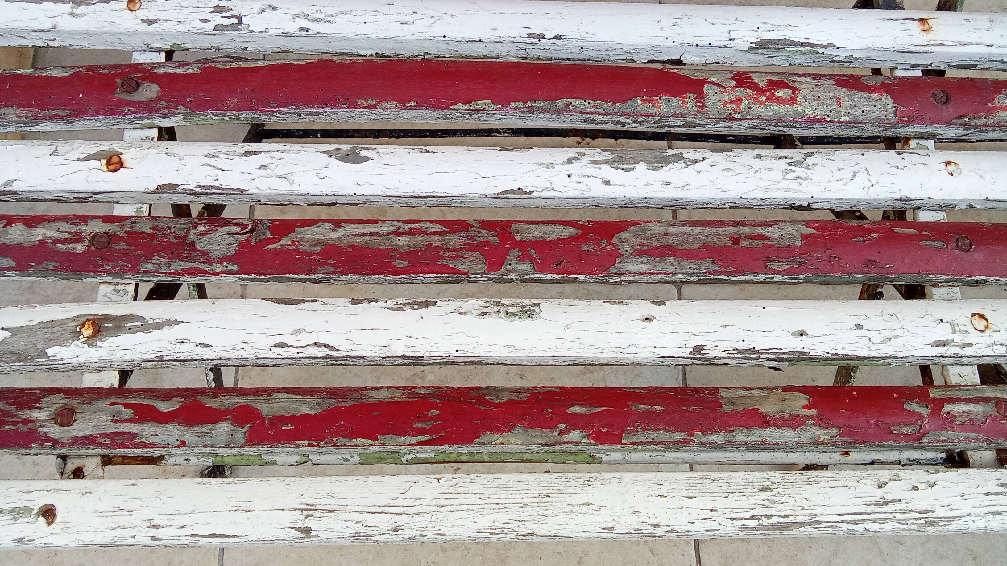 Vintage foldable wrought iron wood garden bench