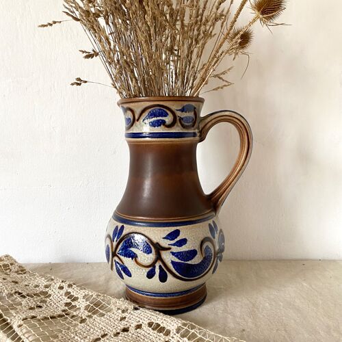 Vase pichet vintage en céramique