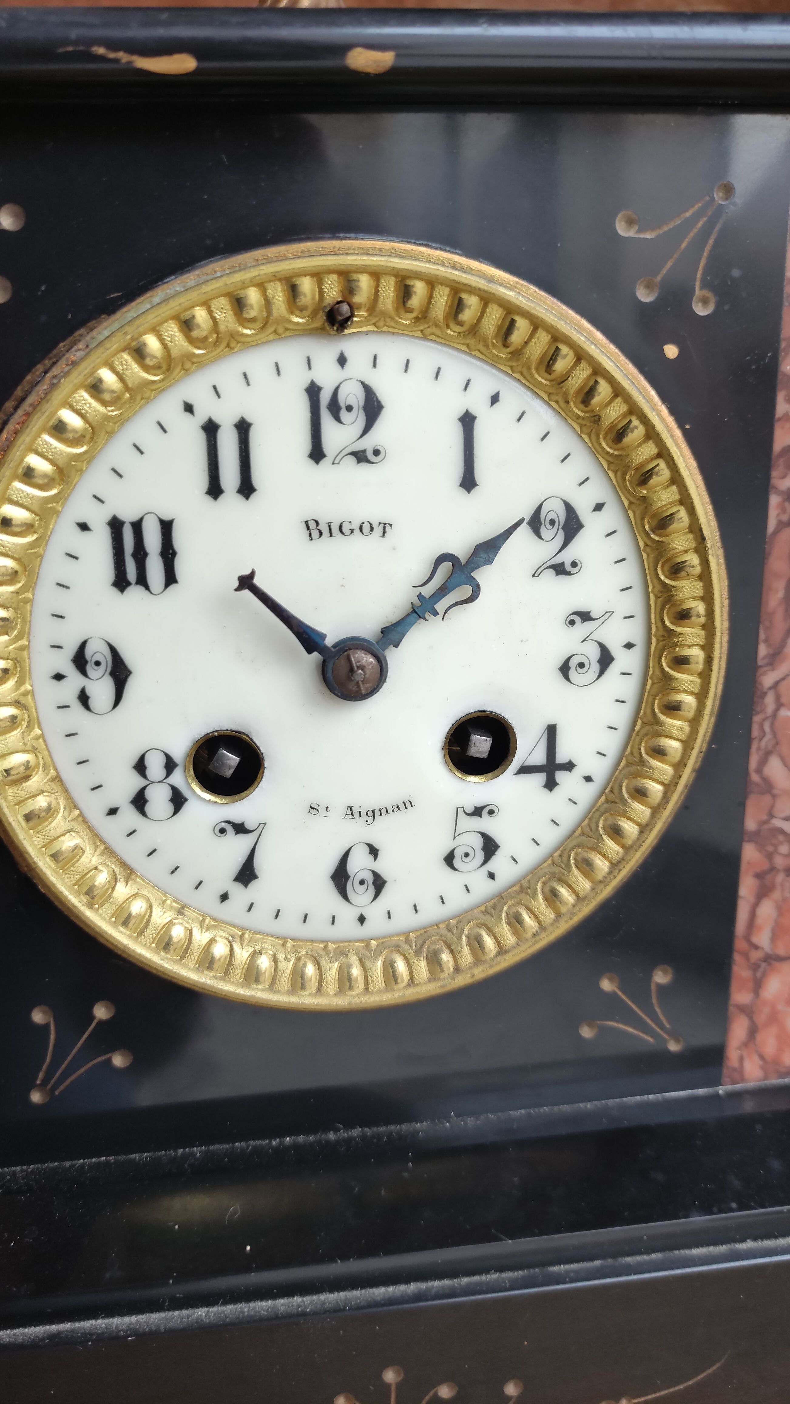 Old fireplace set period Napoleon III clock clock chandeliers