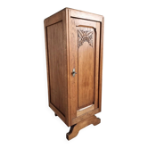 Armoire française Art déco des années 1920 – Petit placard de rangement verrouillable avec étagères (100 cm)