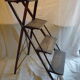 Industrial metal and wood workshop stepladder