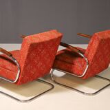 Functionalist Upholstered Armchair by Mücke-Melder | 1930s, Czechoslovakia