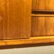 Danish teak sideboard with two sliding doors and 4 central drawers