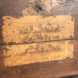 Old solid oak chest early XVIII Brutalist
