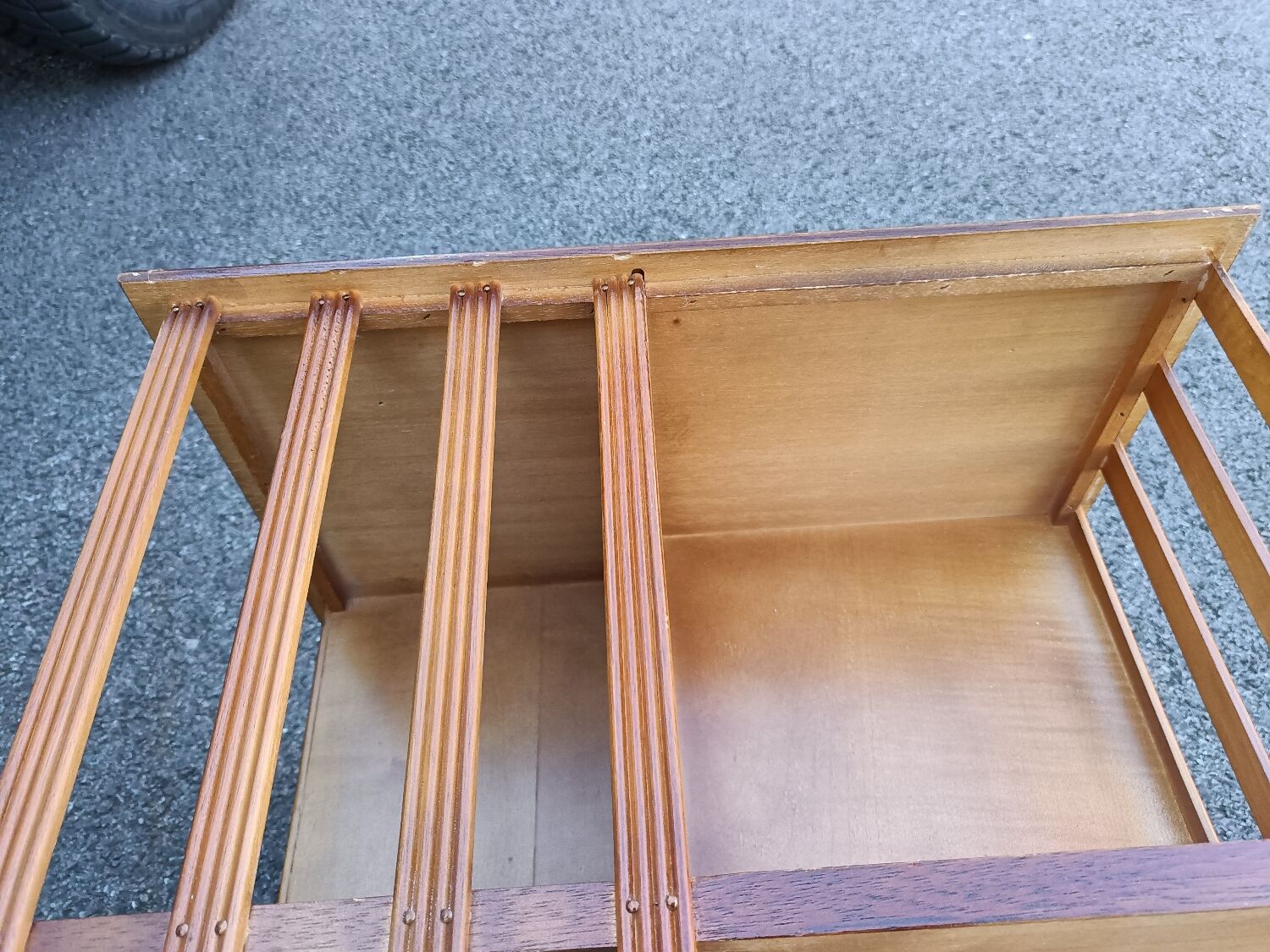 Old vintage English revolving bookcase