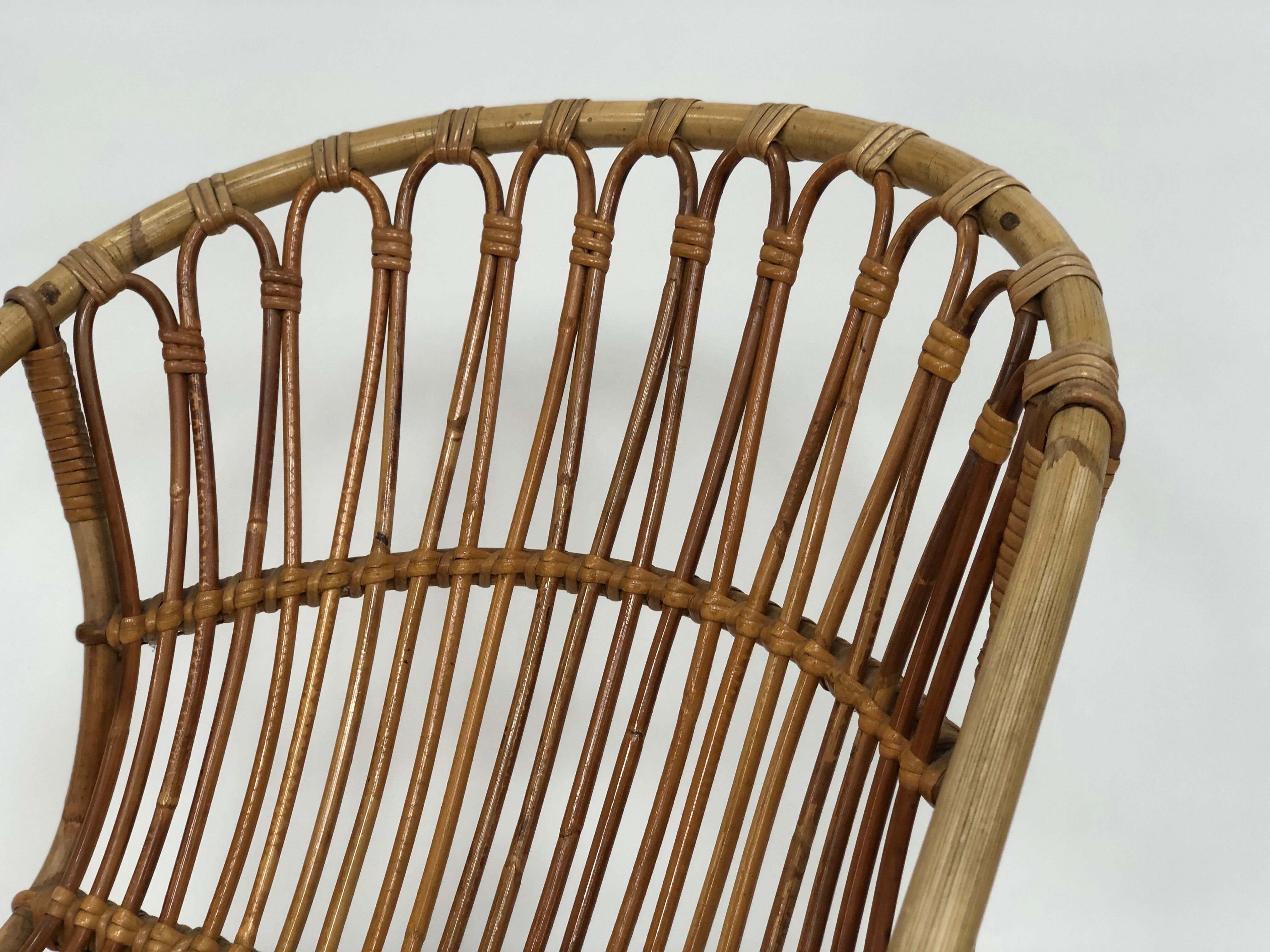 Fauteuil en rotin de Rohe Noordwolde, 1960, Pays-Bas