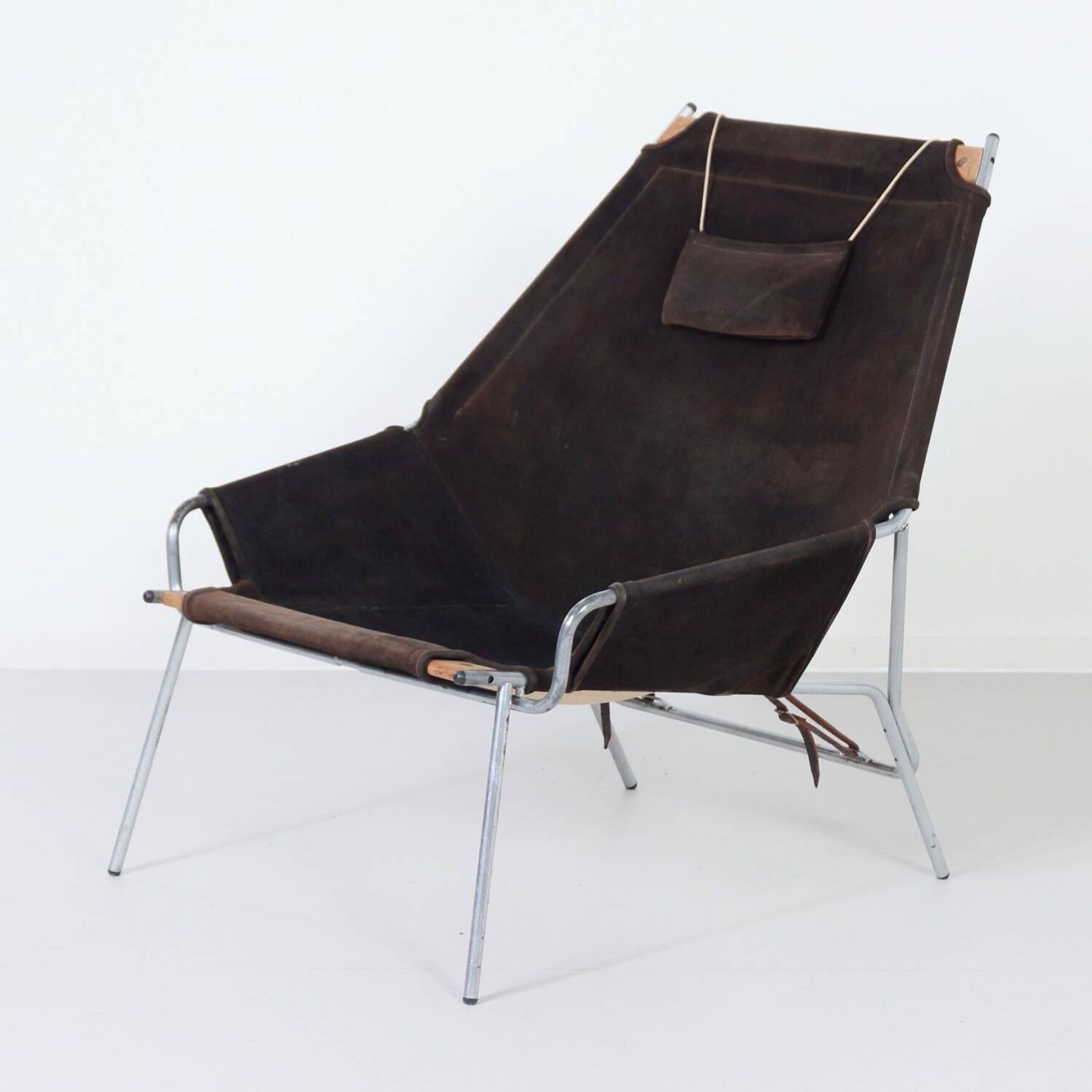 DANISH ARMCHAIR J361 BY ERIK OLE JØRGENSEN FOR BOVIRKE, 1950S | SUEDE