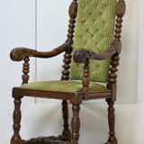 Fauteuil Louis XIII Os de mouton