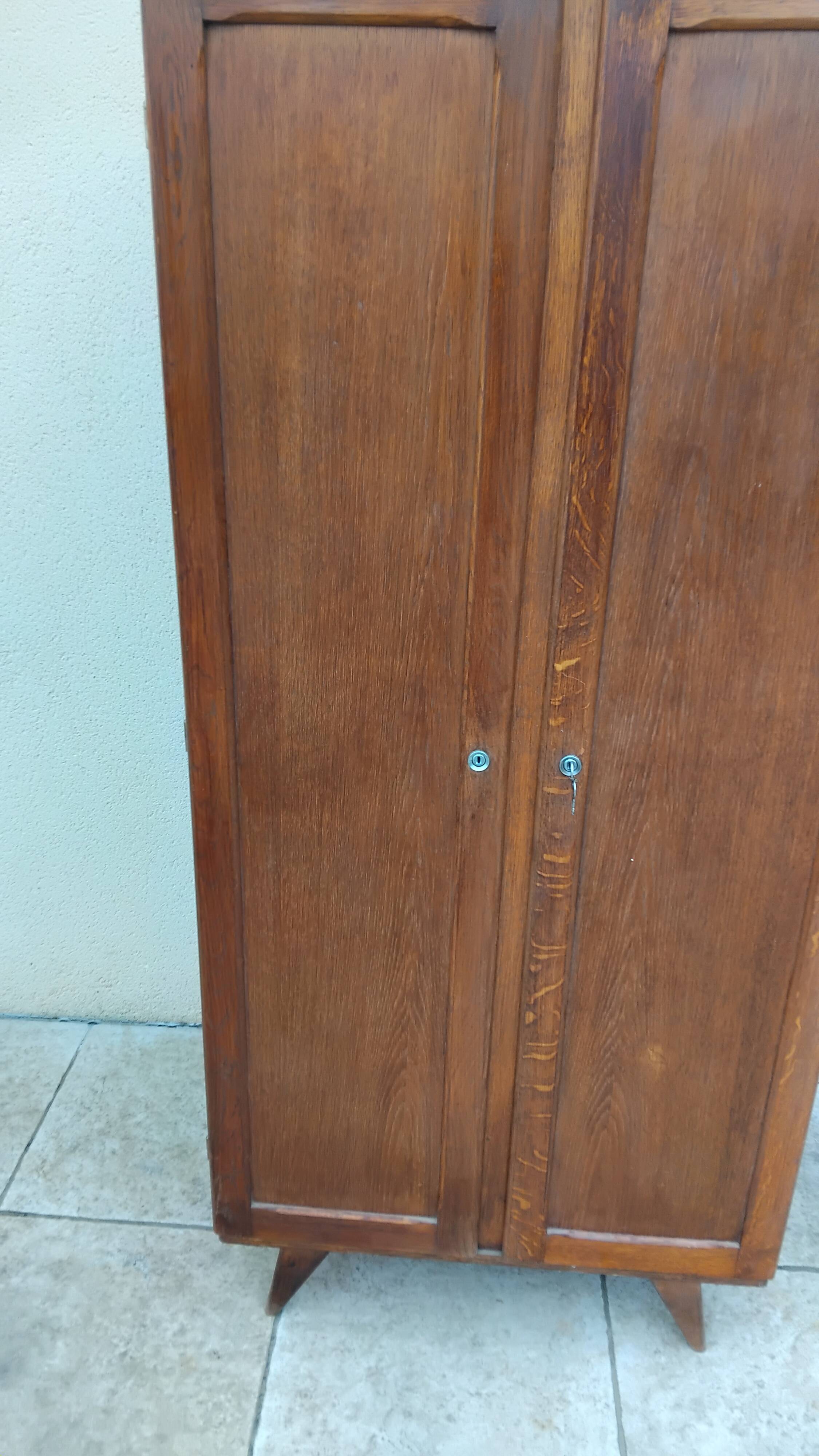 Old small double vintage wardrobe