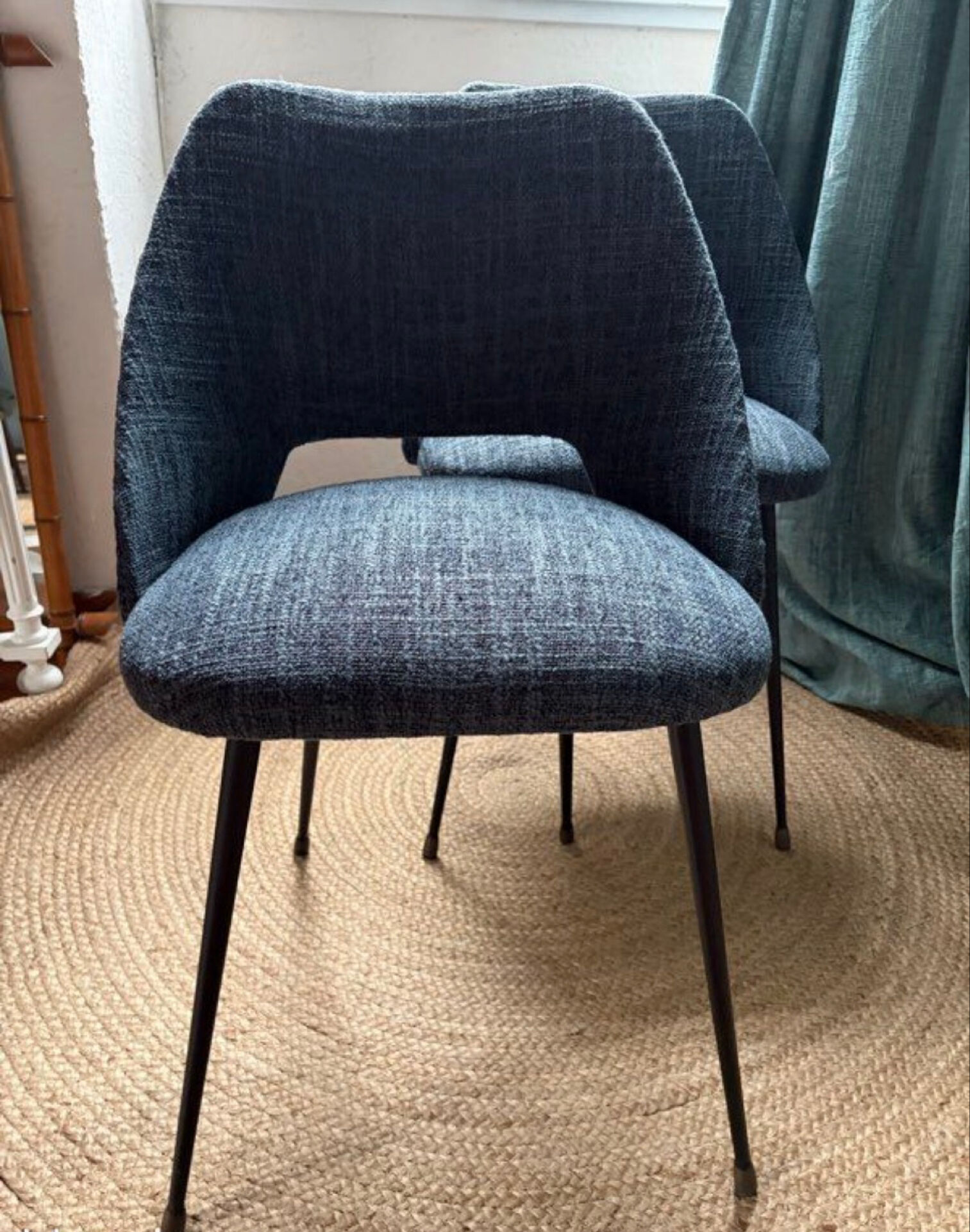 Paire de chaise gondole vintage 
