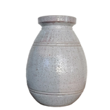 Light gray crisp enamel vase
