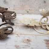 Bougeoir avec oiseau en métal noir