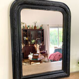 Louis Philippe mirror of the period with the plate repainted in nour