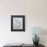 Italy, old map, printed in 1852.