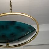 Suspension vintage doré/vert